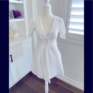 Adorable! White eyelet Forever 21 sundress size Small